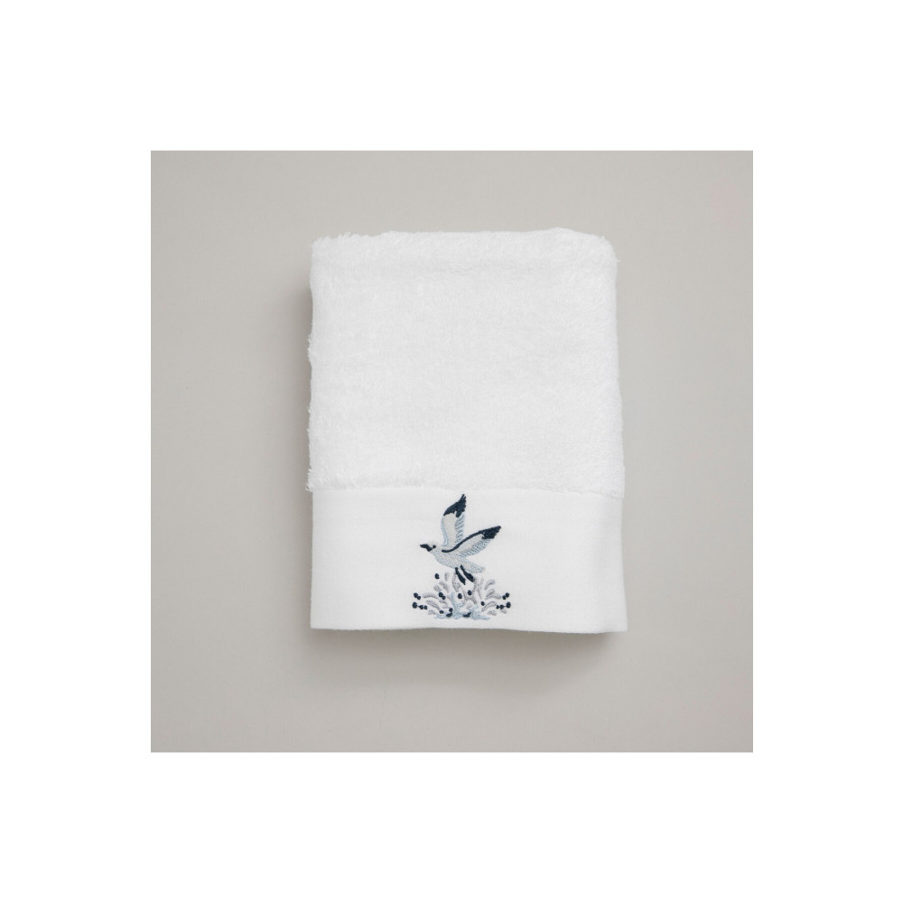 Chakra Pavol Nakışlı Yüz Havlusu 50x90 Cm Beyaz Banyo Havlusu Fiyatı