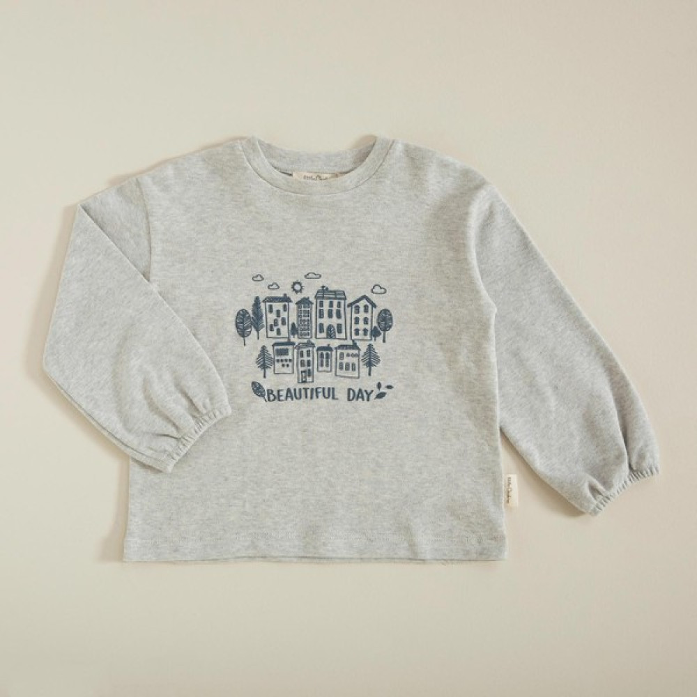 Chakra Tiny House Baskılı Sweatshirt Gri Bebek T-shirt Fiyatı