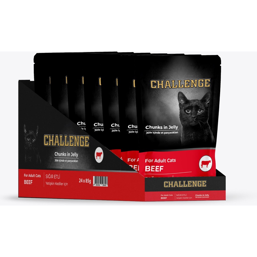 Challenge Pouch Challenge Sığır Etli Yaş Kedi Maması 85GRX24AD Evcil Hayvan Ürünleri Fiyatı