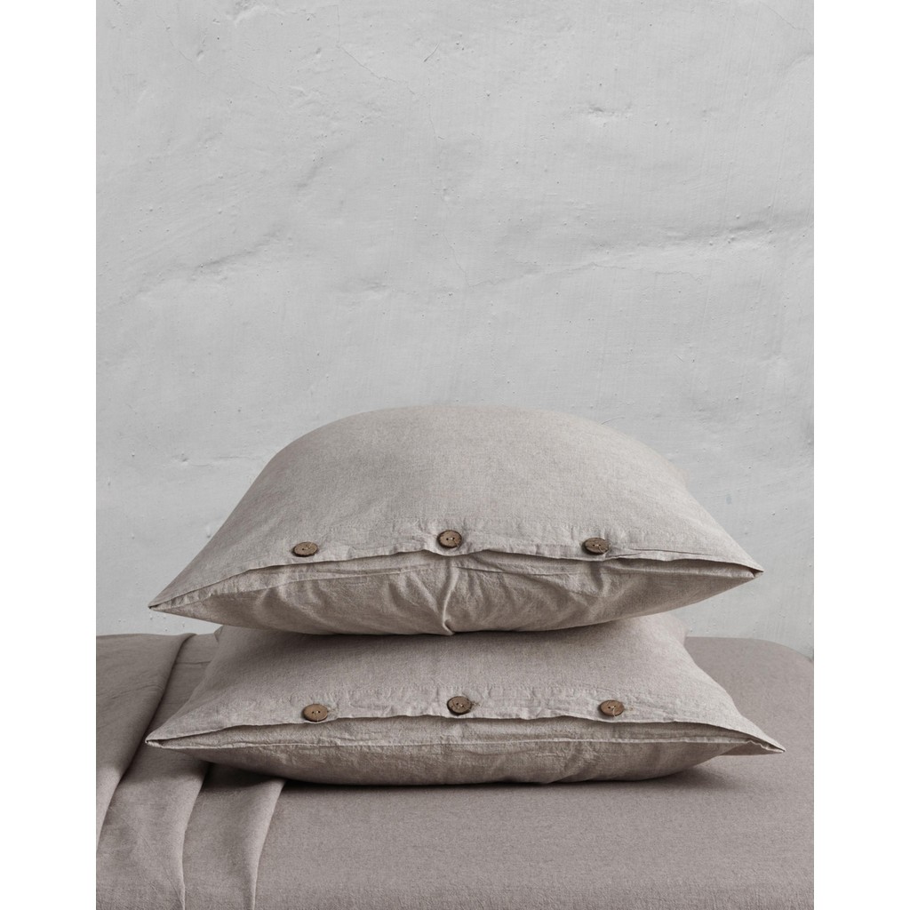 Chambray Pamuklu Yıkamalı Iplik Boya 2 Adet Yastık Kılıfı Kahverengi - 50X70 Yastık Kılıfı Fiyatı