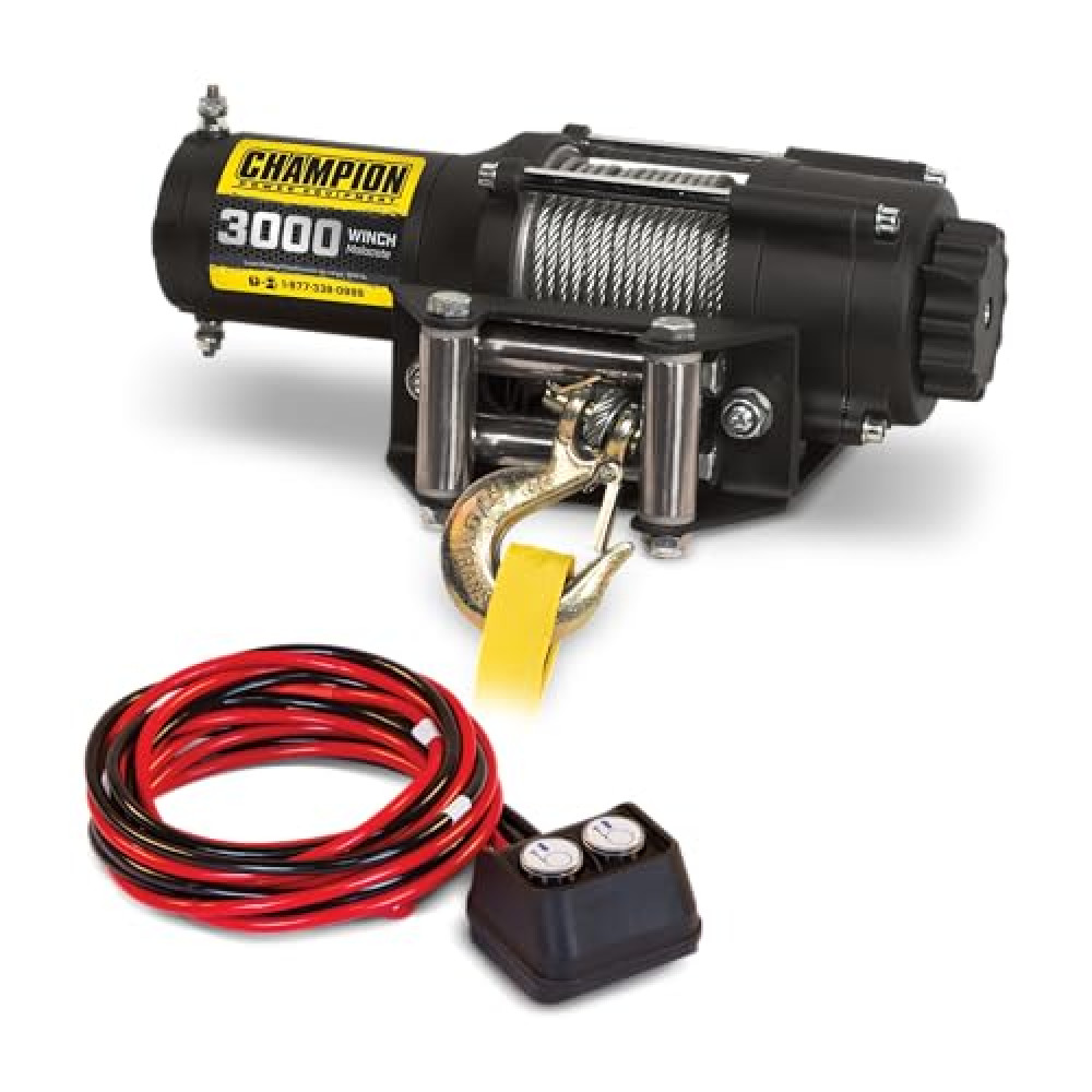 Champion Power Equipment 3000-lb. ATV/UTV Winch Kit