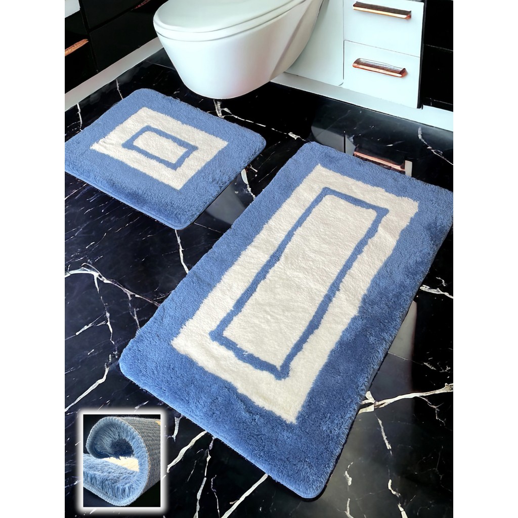 Chandler Home Turka Mavi 2li Banyo Paspası (60X100 50X60 Cm) Araca Özel Paspaslar Fiyatı