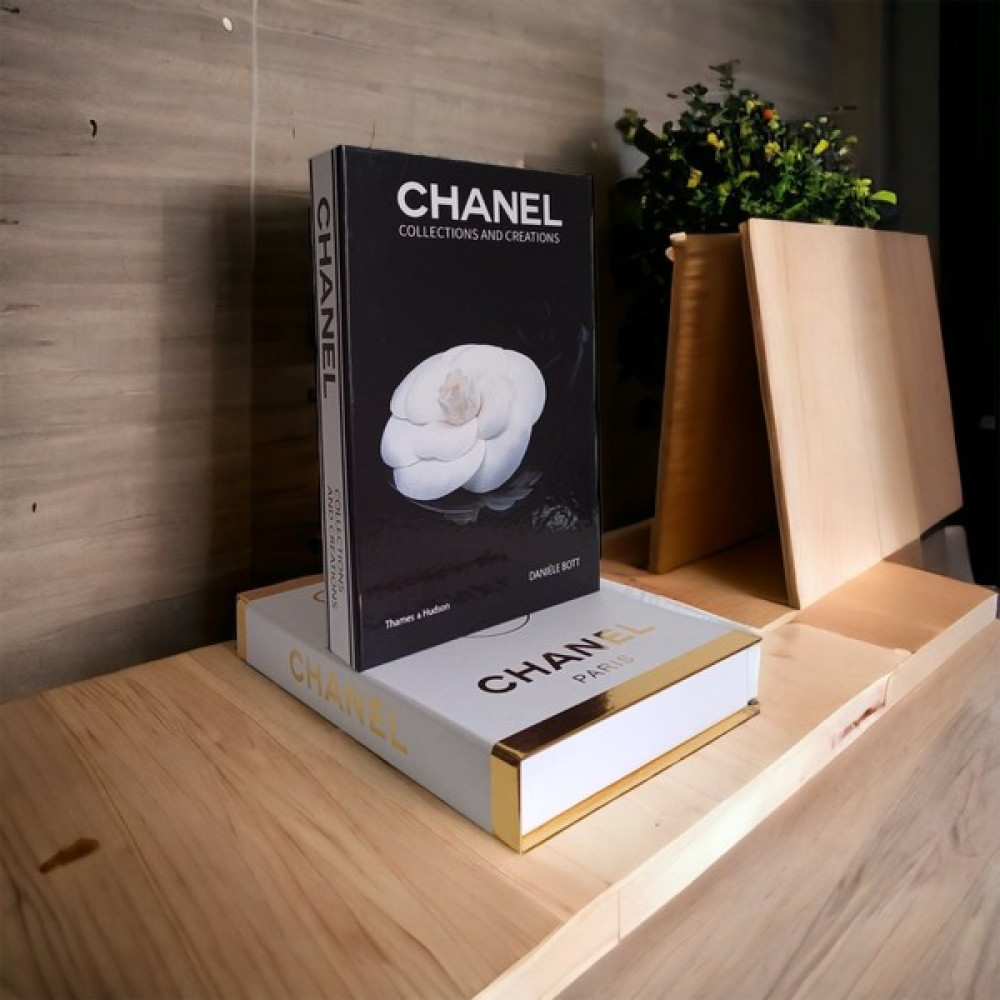 Chanel Coco & Siyah Gül Desenli Dekoratif Kitap Kutu 2’li Set - Beyaz Eşya Saklama Kutusu Fiyatı