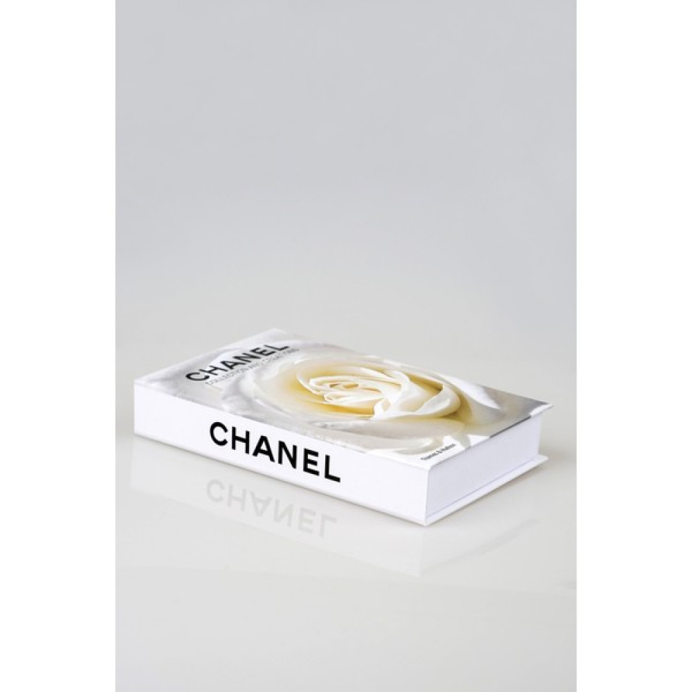 Chanel Krem Gül Dekoratif Kitap Kutu - Beyaz Eşya Saklama Kutusu Fiyatı