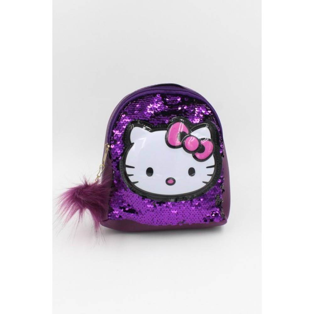 Chantaky 039 3005 Hello Kitty Kedicikli Payetli Işıklı Mor Sırt Çantası Unisex Çanta & Cüzdan ve Seyahat Çantaları Fiyatı