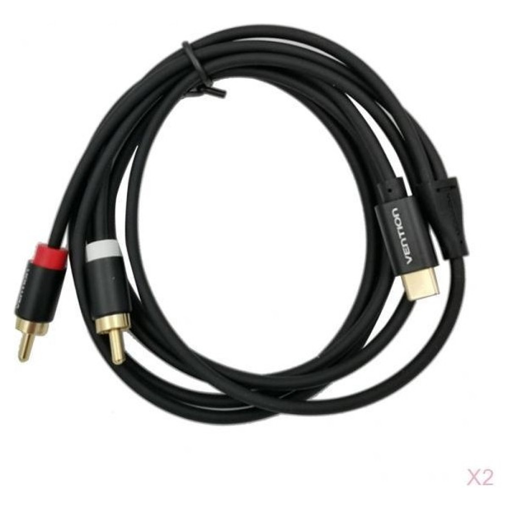 Charmant 2x USB Tip-C Dual Rca Ses Kablosu Erkek Aux Için Erkek Aux (Yurt Dışından) Bilgisayar Çevirici ve Adaptörü Fiyatı