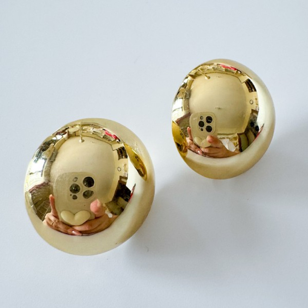 Charmlucky Düğme Küpe - Gold Bijuteri Küpe Fiyatı