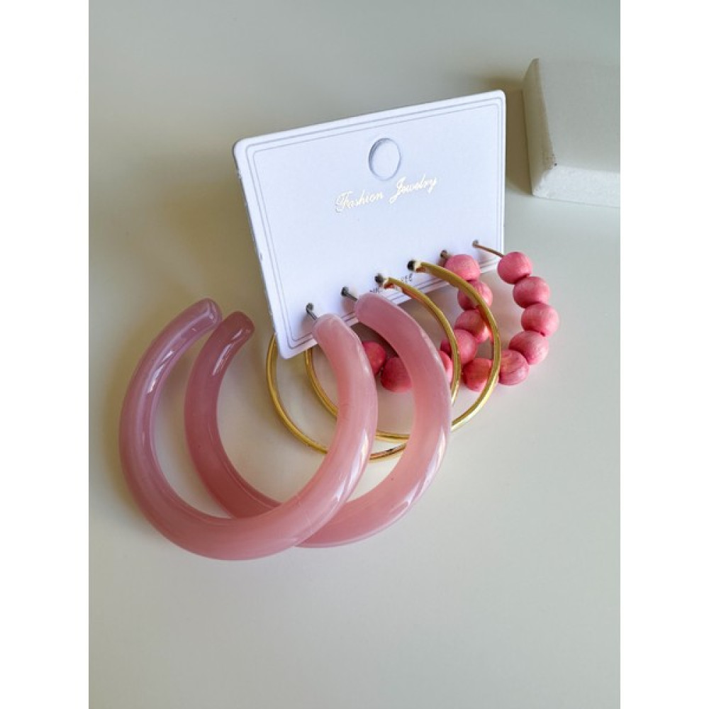 Charmlucky Pembe Yaz Küpe Seti Bijuteri Küpe Fiyatı