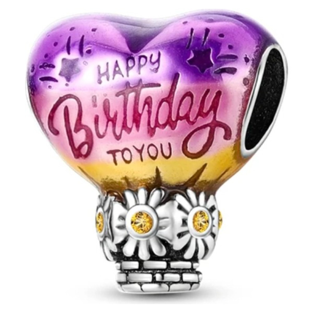 Charmy Accessory Doğum Günü Hava Balonu Charm | 925 Ayar Gümüş Saat ve Bileklik Aksesuarı Fiyatı
