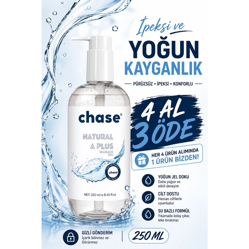 Chase Çift Etkili Doğal A Plus Jel 250ML - Su Bazlı Hassas Ciltlere Uyumlu Kayganlaştırıcı Jel Fiyatı