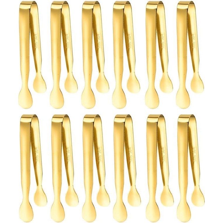 Chavin 304 Çelik 12 Li Mini Gold 11 cm Buz ve Şeker Maşası CIN624SR-12 Diğer Fiyatı
