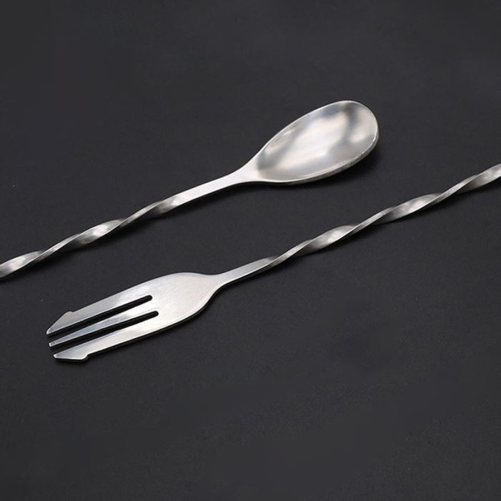Chavin 304 Çelik 6 Adet 32 cm Çift Başlı Kokteyl Karıştırma Barmen Kaşığı CIN582-6 - Gri Oto Boyaları Fiyatı