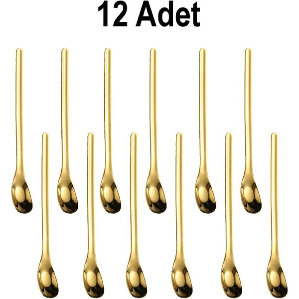 Chavin Çelik 12 Adet 15,5 cm Gold Kahve Latte Meyvesuyu Kokteyl Barmen Kaşığı Oto Boyaları Fiyatı