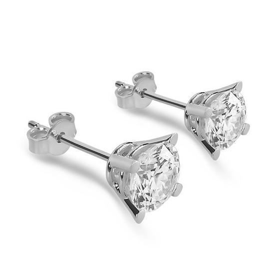Chavin DH15BY 2 crt. Swarovski Tektaş Gümüş Küpe