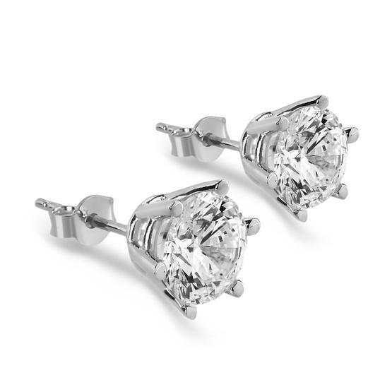 Chavin DH17BY 4 crt. Swarovski Tektaş Gümüş Küpe Gümüş Küpe Fiyatı