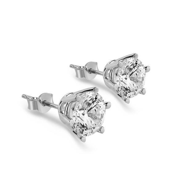 Chavin DH17BY 4 crt. Swarovski Tektaş Gümüş Küpe