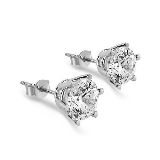 Chavin DH17BY 4 crt. Swarovski Tektaş Gümüş Küpe