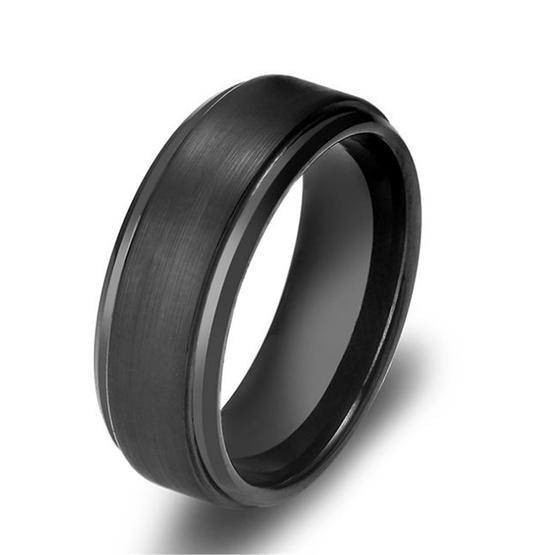 Chavin DM75 Erkek Mat Siyah Fırçalanmış Tungsten Yüzük