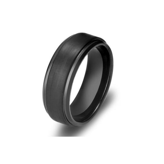 Chavin DM75 Erkek Mat Siyah Fırçalanmış Tungsten Yüzük Erkek Yüzük Fiyatı