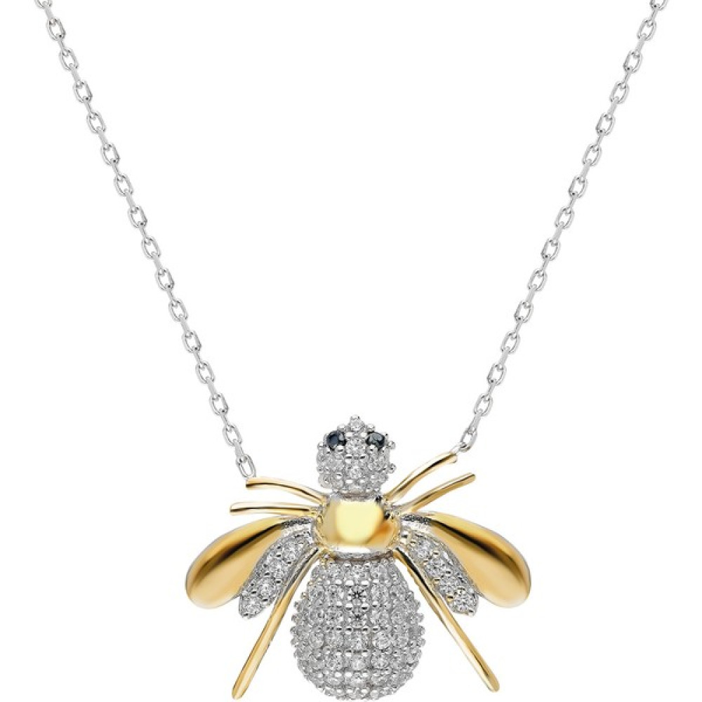 Chavin Gold Bal Arısı Taşlı Gümüş Bayan Kolye Dz56Sr - Sarı Gümüş Kolye Fiyatı