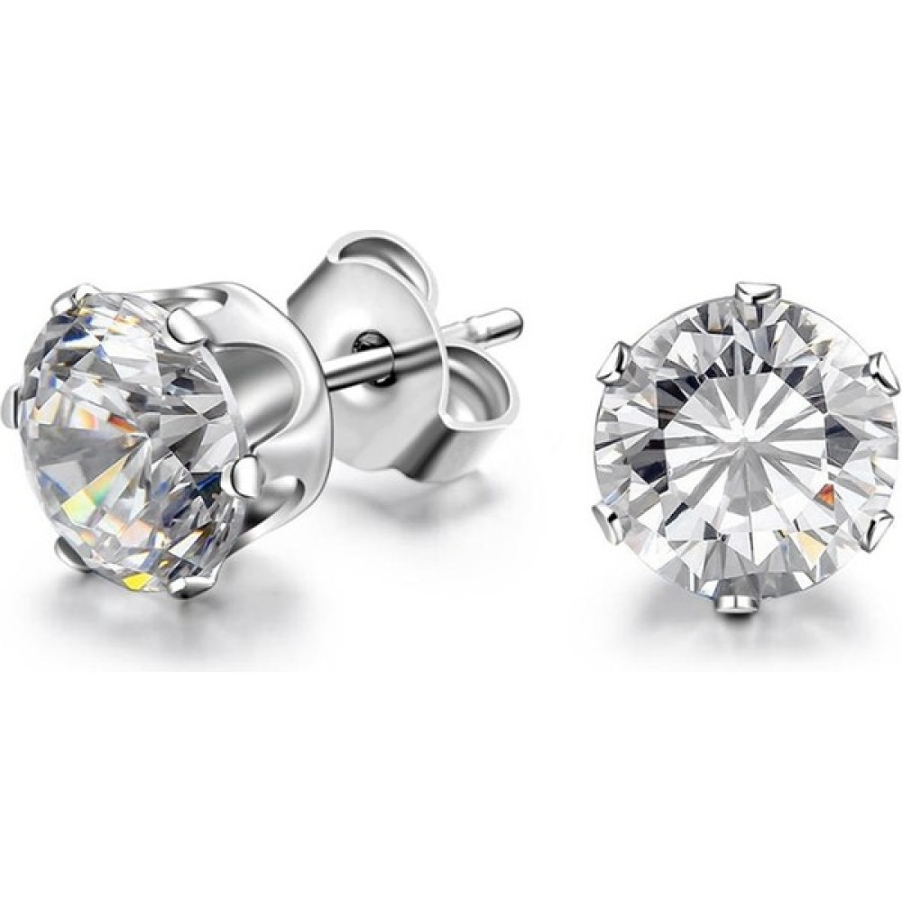 Chavin ,Tek Zirkon Taş ,Çelik Unisex Küpe 6mm. ai09-6mm - 6 mm Gümüş Küpe Fiyatı