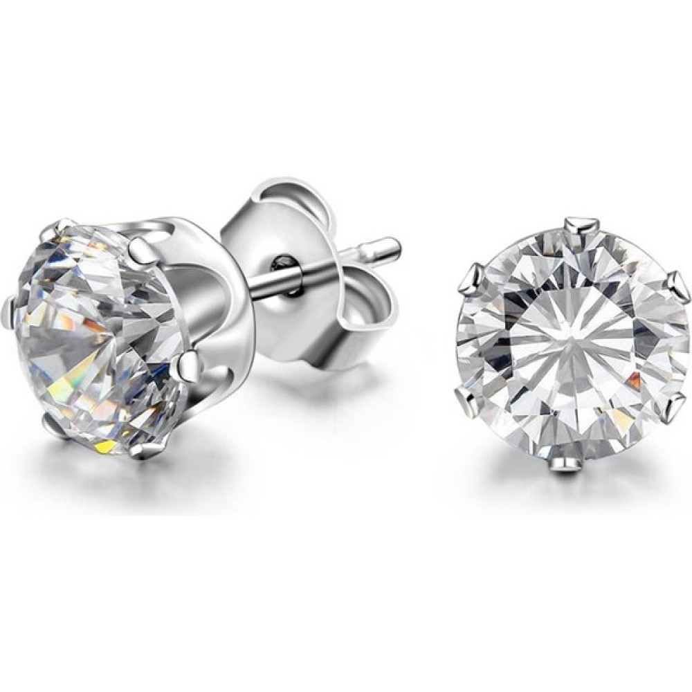 Chavin ,Tek Zirkon Taş ,Çelik Unisex Küpe 7mm. ai09-7mm - 7 mm Gümüş Küpe Fiyatı