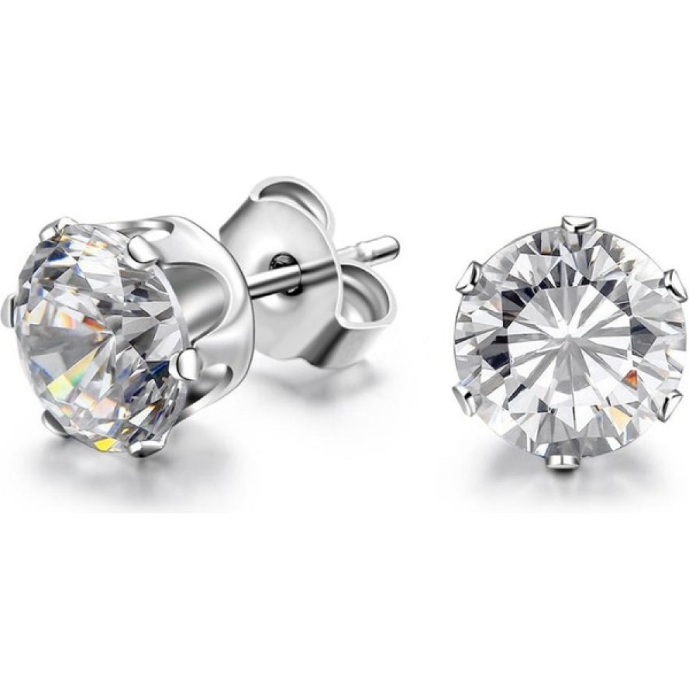 Chavin ,Tek Zirkon Taş ,Çelik Unisex Küpe 8mm. ai09-8mm - 8 mm Gümüş Küpe Fiyatı