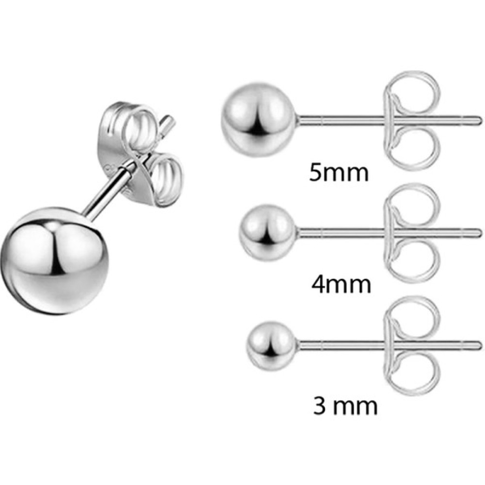 Chavin Yuvarlak Gri 3/4/5 Mm. Set Bayan Erkek Çelik Küpe EP12BY - Gümüş Bijuteri Küpe Fiyatı