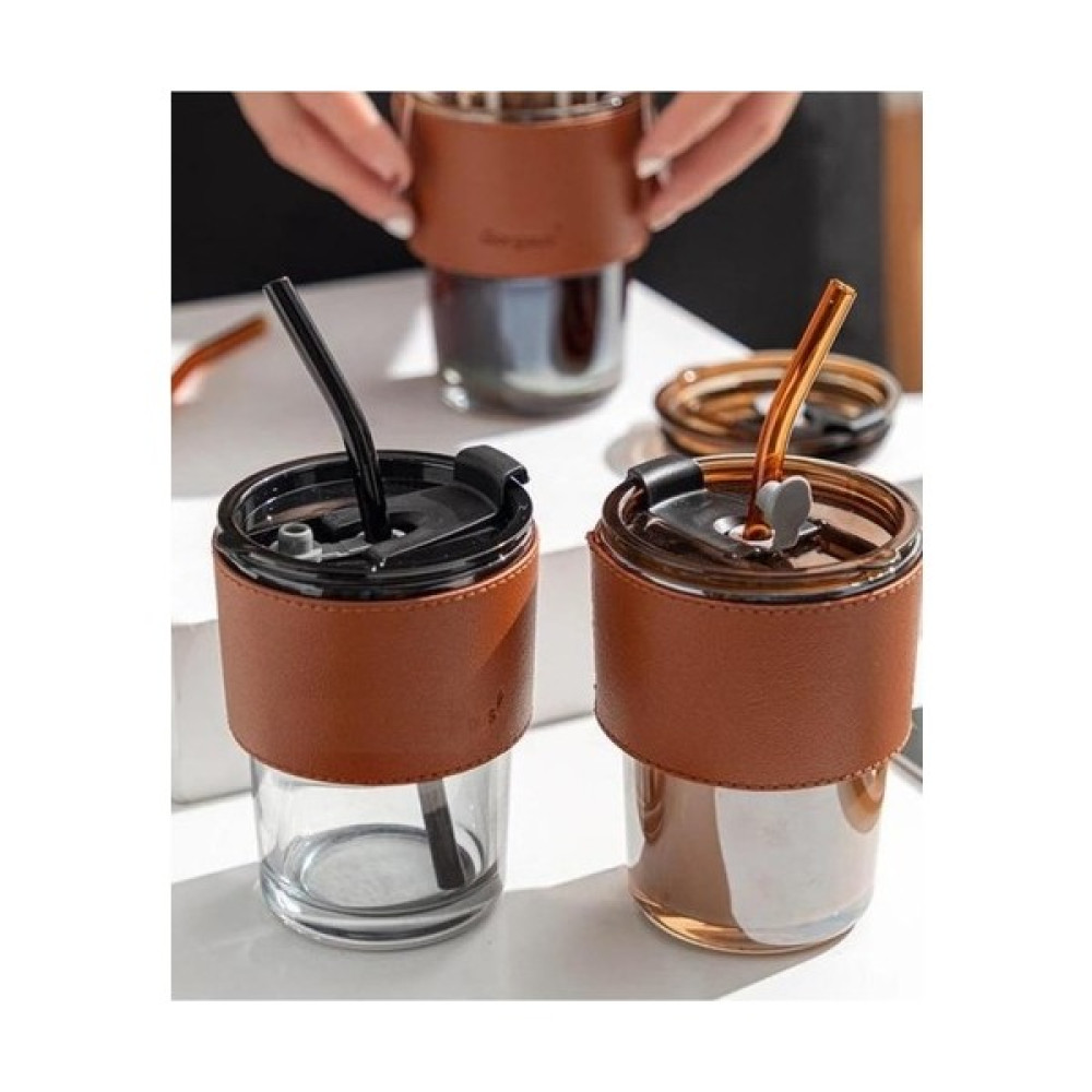 Check And Ship 2 Adet Pipetli Deri Şeritli Mika Bardak 450 ml Fincan / Bardak / Kahve Takımı Fiyatı
