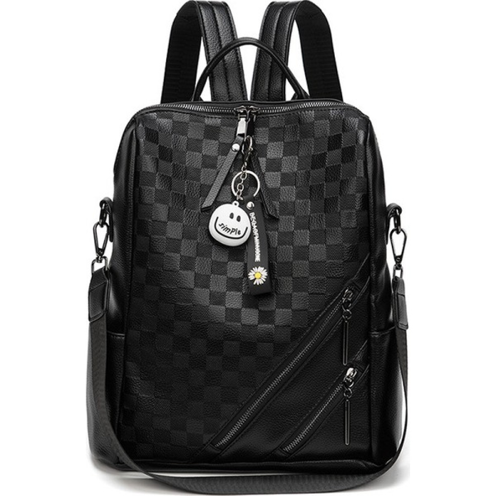 Checkerboard Sırt Çantası Kadın Çantası Moda Işe Gidip Gelme Pu High-End Niş Tasarım Sırt Çantası Rahat Çanta (Yurt Dışından) Bayan Sırt Çantası Fiyatı