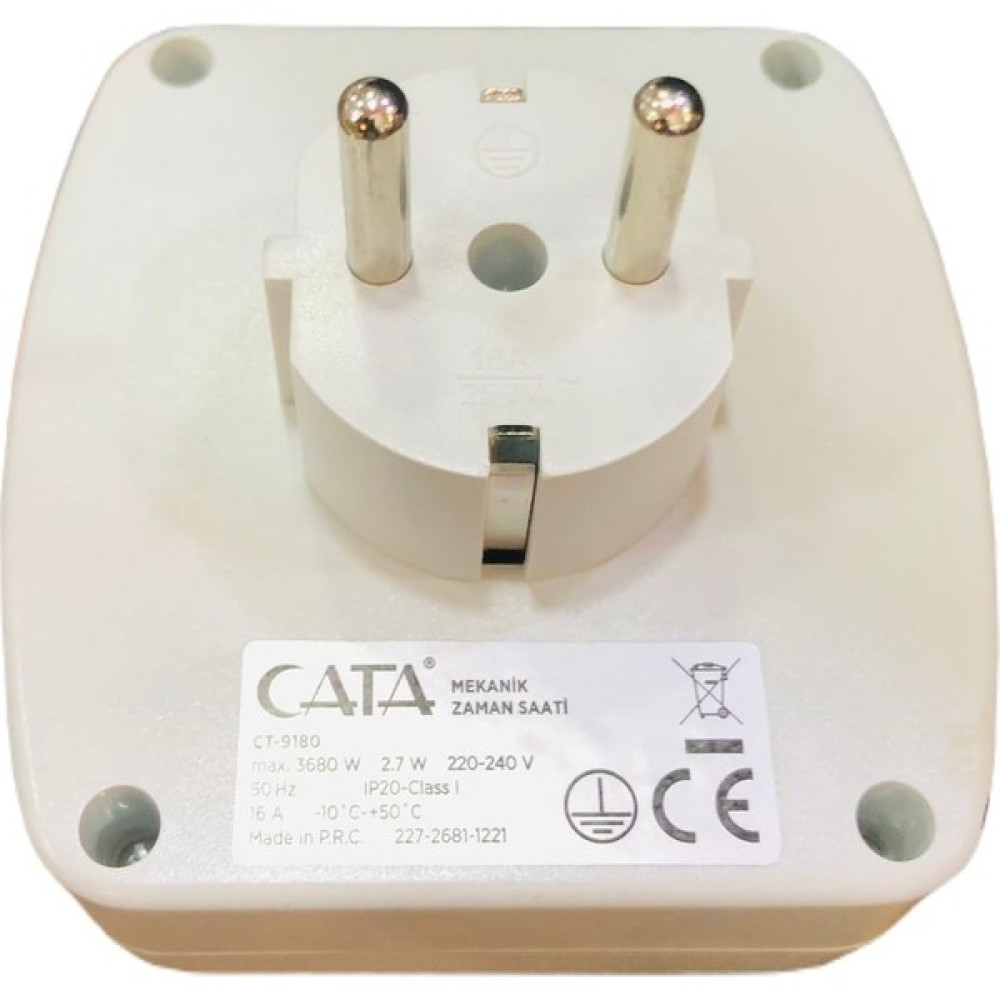 Checkmate Cata CT-9180 Zaman Ayarlı Priz Mekanik Ayarlanabilir Timer Saati Prizler Fiyatı