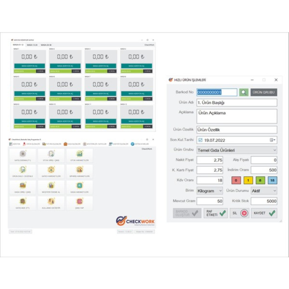 Checkwork Barkodlu Satış Programı (Paket4),Barkod Sistemi Yazıcılar Fiyatı