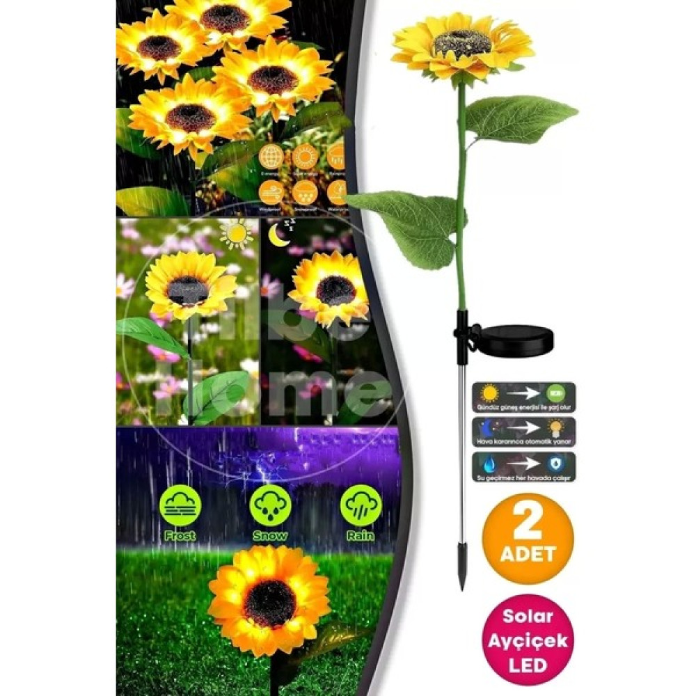 Chef Desing 2'li Ayçiçek Güneş Enerjili LED Solar Bahçe Işığı Dış Mekan Peyzaj Çiti Mod Bahçe Aydınlatma Lamba Dış Mekan & Bahçe Oyuncakları Fiyatı