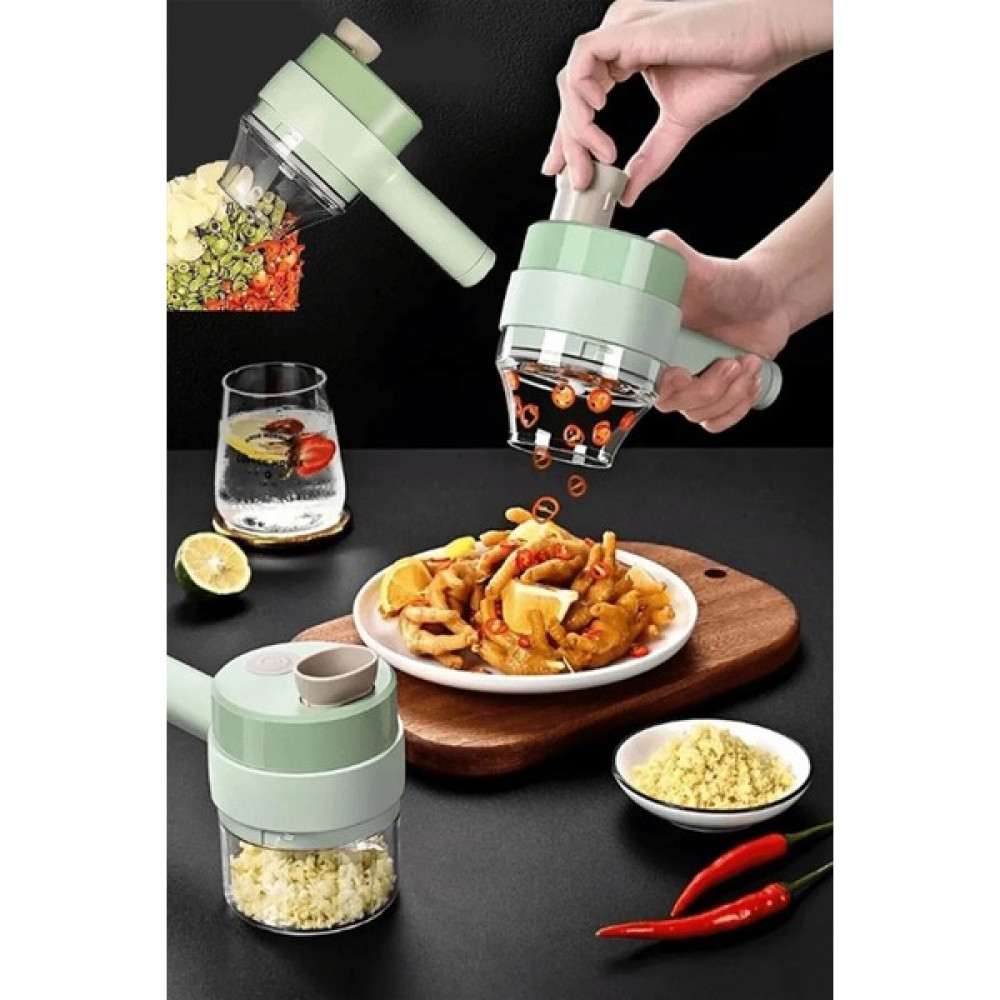 Chef Desing 4+1 Sebze Kesici Hazneli Dilimleyici Et Doğrayıcı Rende Kablosuz Şarjlı Elektrikli Rende Rondo Mutfak Gereçleri Fiyatı