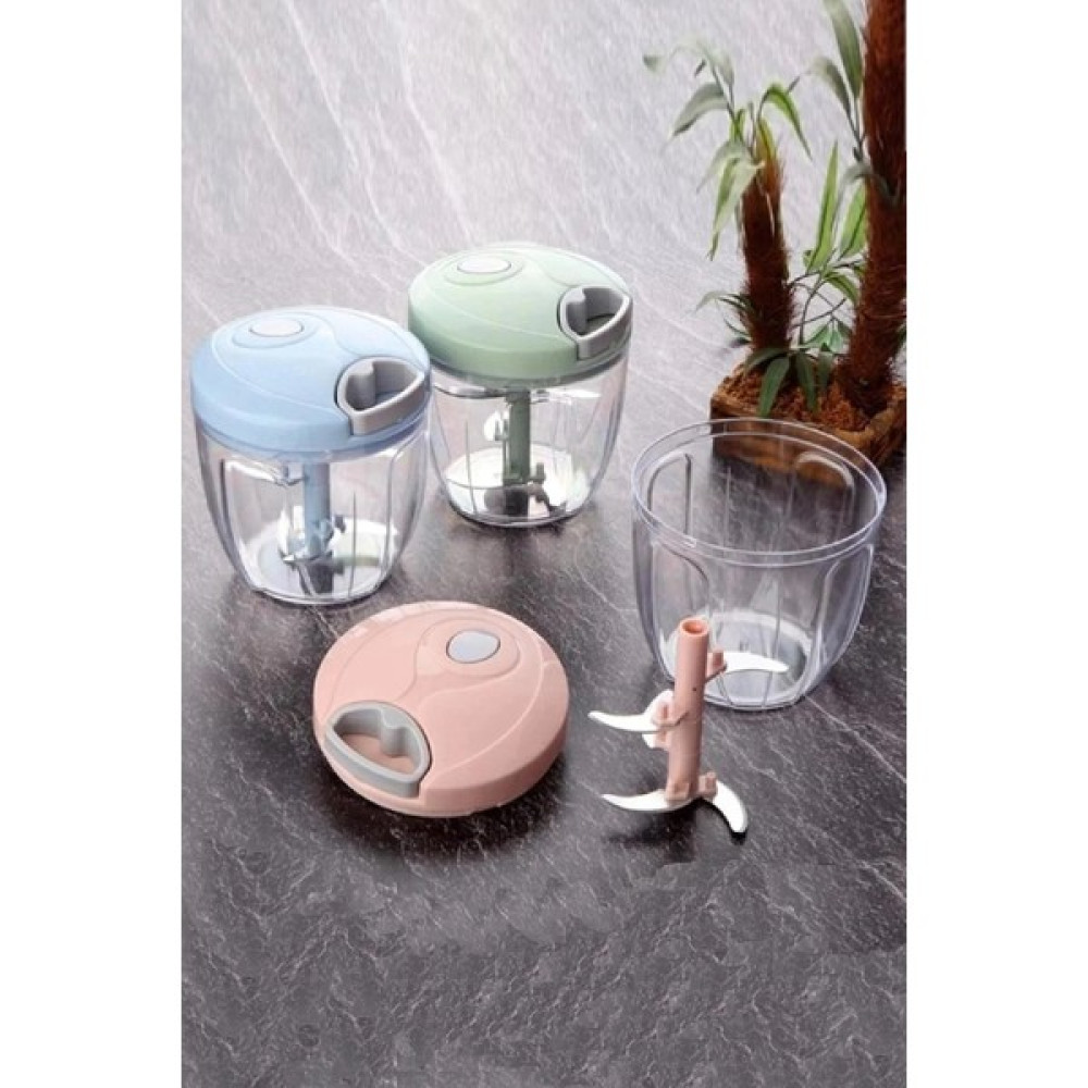 Chef Desing Ipli El Rondosu 5 Çelik Bıçaklı Büyük Boy Sebze Meyve Et Soğan Doğrayıcı Blender Rende Pembe Doğrayıcılar / Rondolar Fiyatı