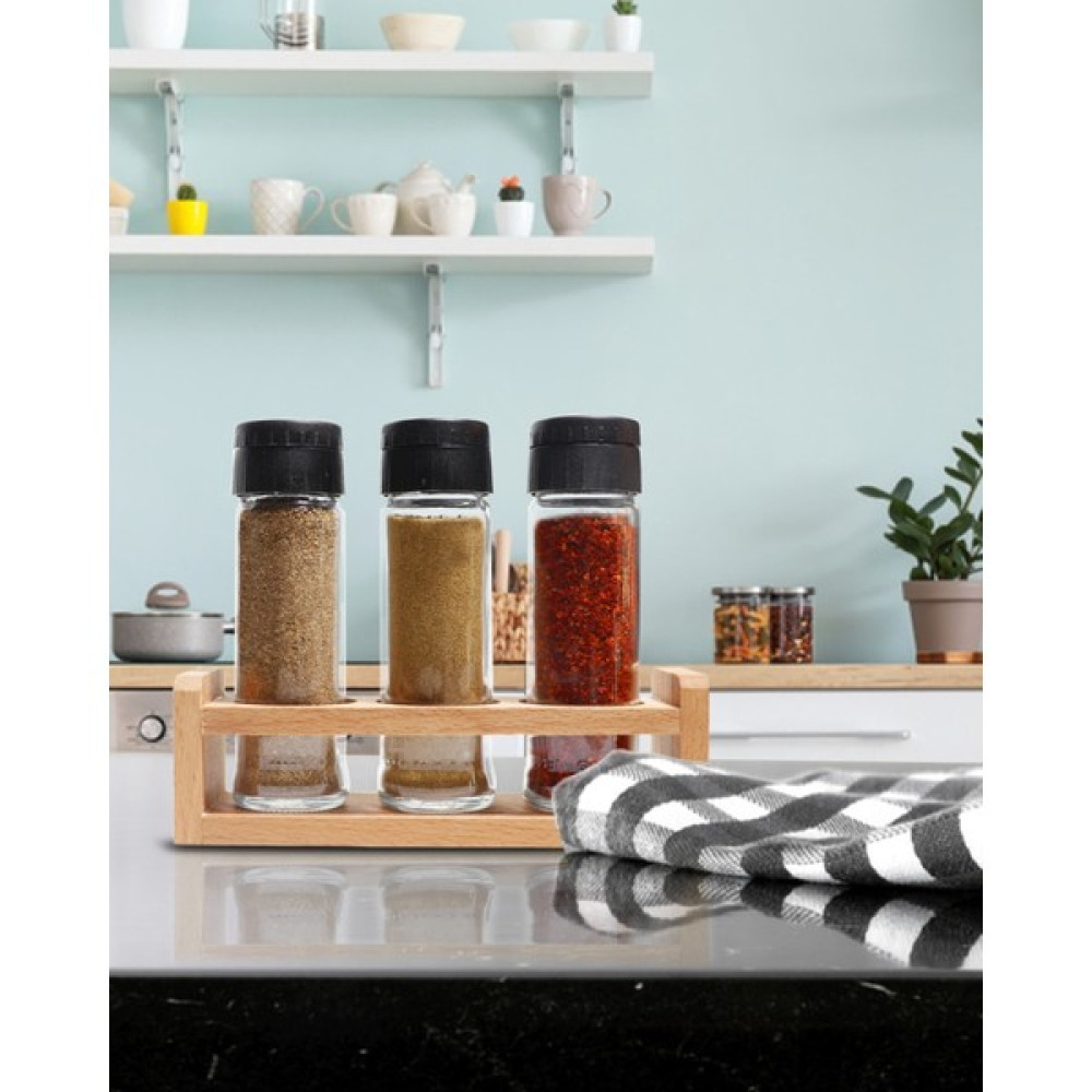 Chef Taste Ahşap Standlı 3'lü Baharatlık Takımı Baharat Setleri & Baharatlıklar Fiyatı