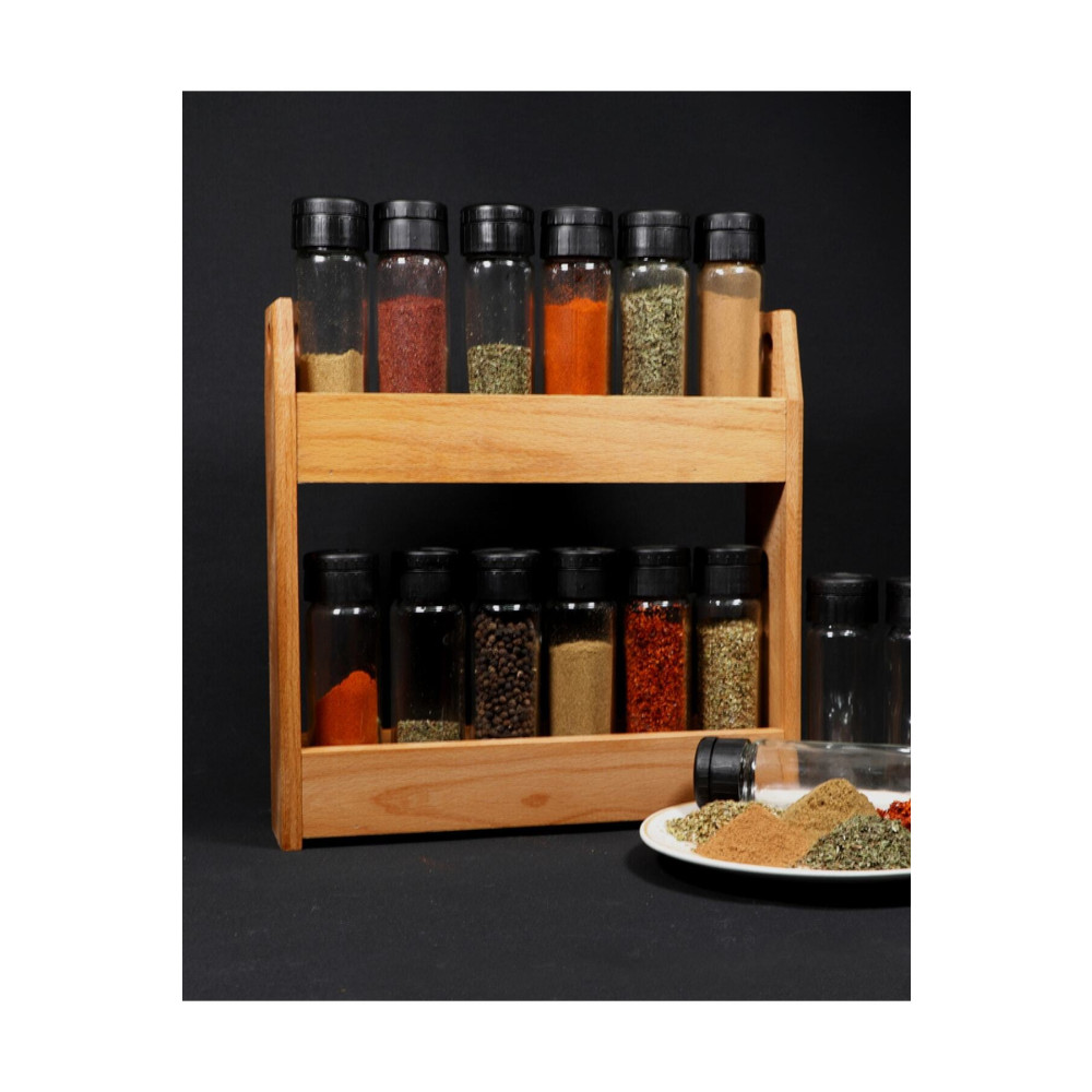 Chef Taste Cansas 12 Li Baharatlık Takımı Ahşab Standlı 12 Li Baharatlık Takımı Baharat Setleri & Baharatlıklar Fiyatı