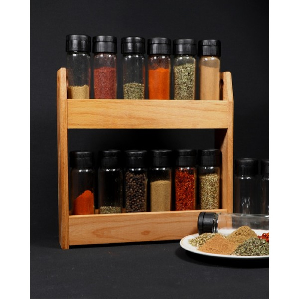 Chef Taste Cansas 12'li Baharatlık Takımı Ahşap - 850 ml Baharat Setleri & Baharatlıklar Fiyatı