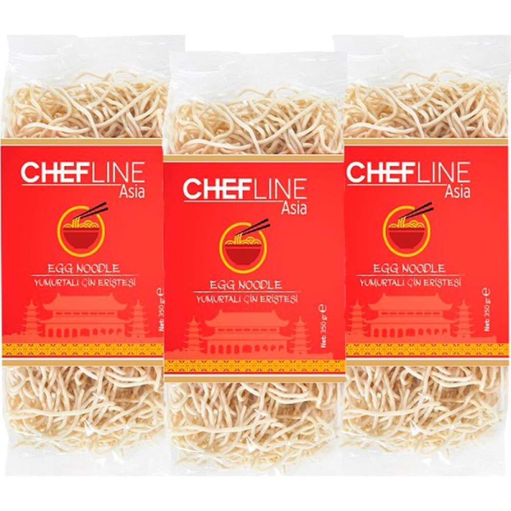 Chefline Asia Yumurtalı Çin Eriştesi 3X350GR. Diğer Fiyatı