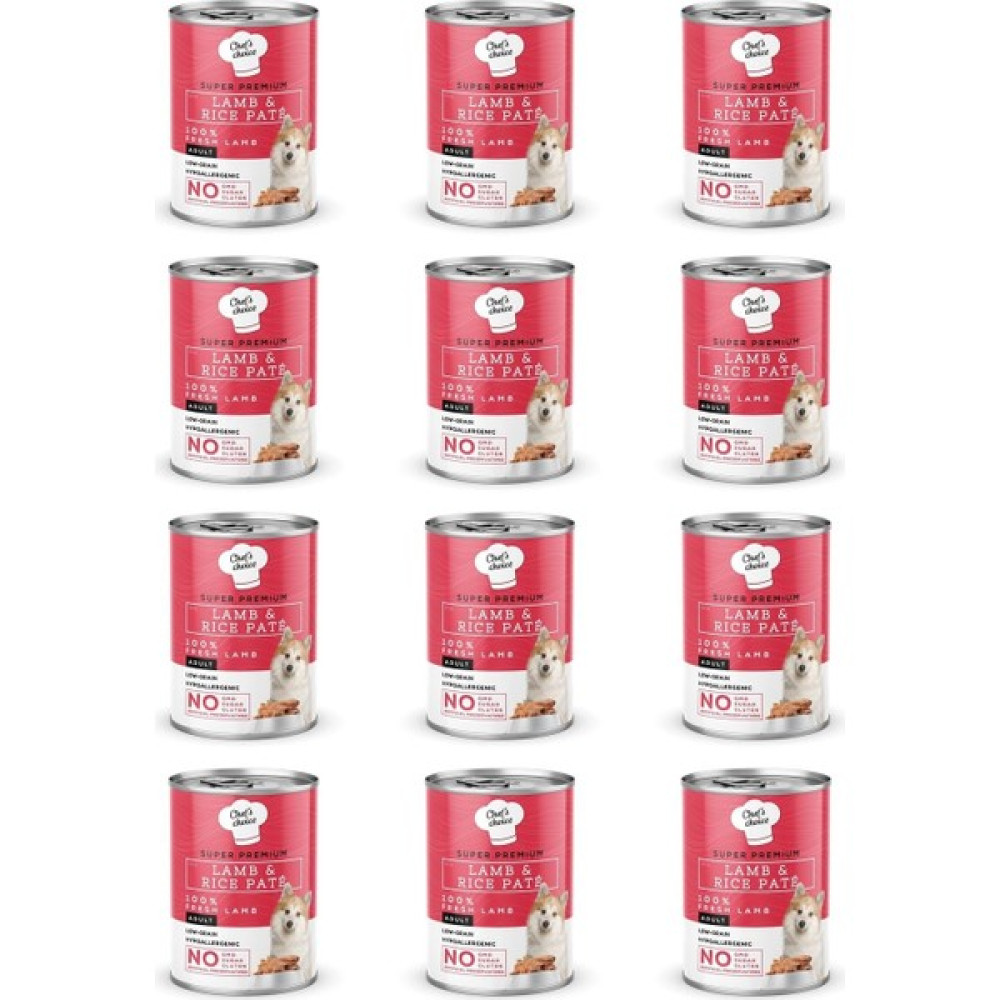 Chef's Choice Kuzu Etli ve Pirinçli Ezme Köpek Konservesi 400 gr x 12 Adet Evcil Hayvan Ürünleri Fiyatı