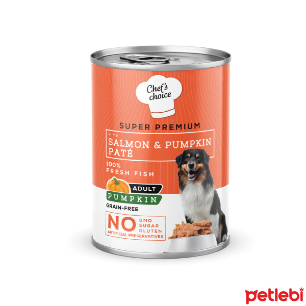Chef's Choice Somonlu ve Bal Kabaklı Tahılsız Ezme Yetişkin Köpek Konservesi 400gr Evcil Hayvan Ürünleri Fiyatı