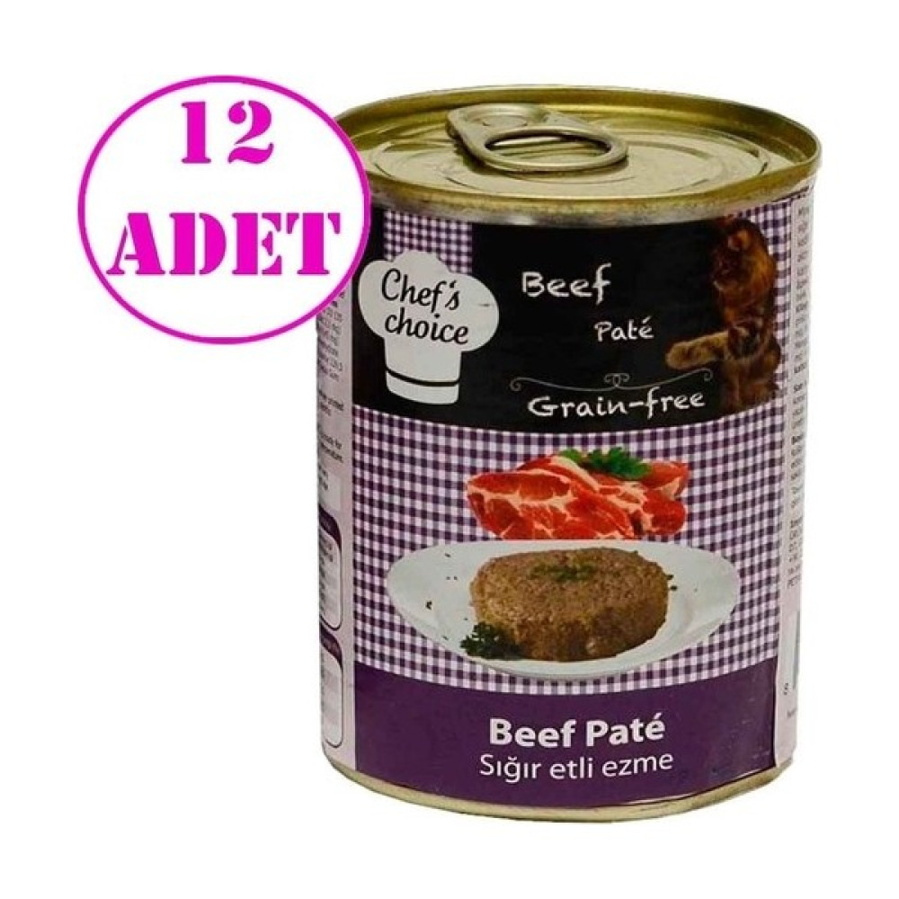 Chef's Choice Tahılsız Biftekli Ezme Kedi Konserve Maması 12X400 gr Evcil Hayvan Ürünleri Fiyatı