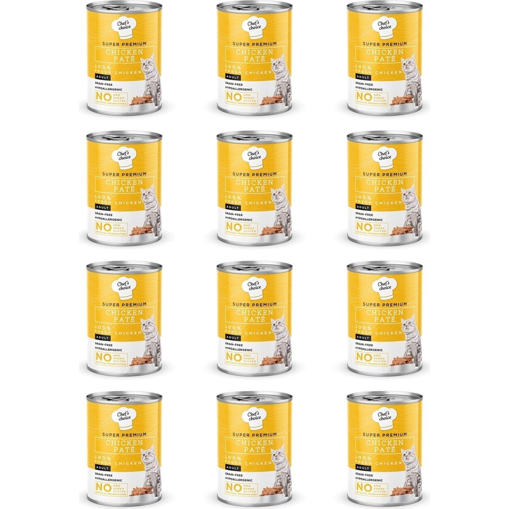 Chef's Choice Tahılsız Tavuk Etli Ezme Kedi Konservesi 400 gr x 12 Adet Evcil Hayvan Ürünleri Fiyatı