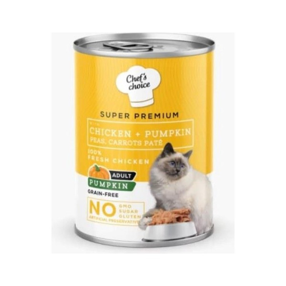 Chef's Choice Tavuklu ve Bal Kabaklı Tahılsız Ezme Yetişkin Kedi Konservesi 400GR Evcil Hayvan Ürünleri Fiyatı