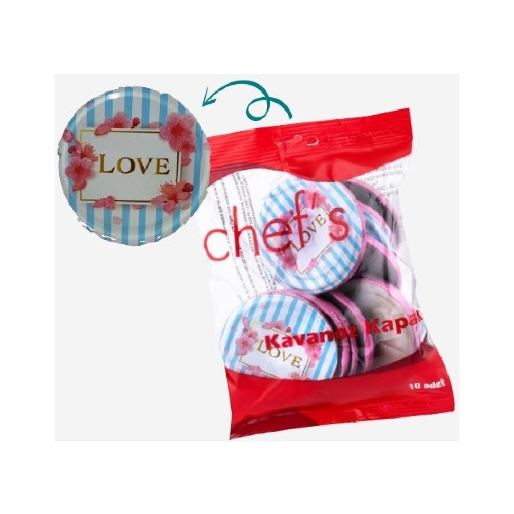 Chef's Love Desenli Kavanoz Kapağı Saklama Kapları Fiyatı