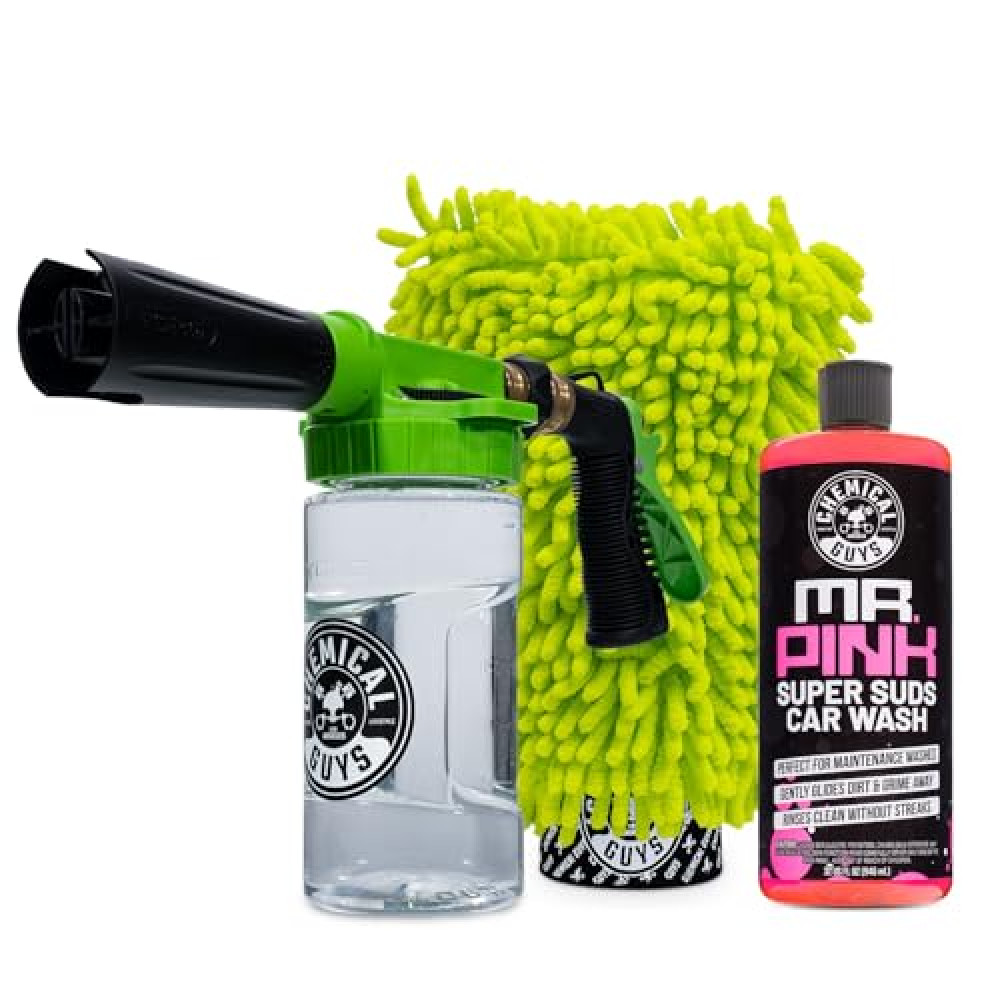 Chemical Guys Foam Blaster 6 Car Wash Kit - Includes Foam Wash Gun, Chenille Microfiber Wash Mitt & Mr. Pink Foaming Car Wash Soap - Ultimate Scratch-Free Foam Car Wash Kit for Cars, Trucks & More