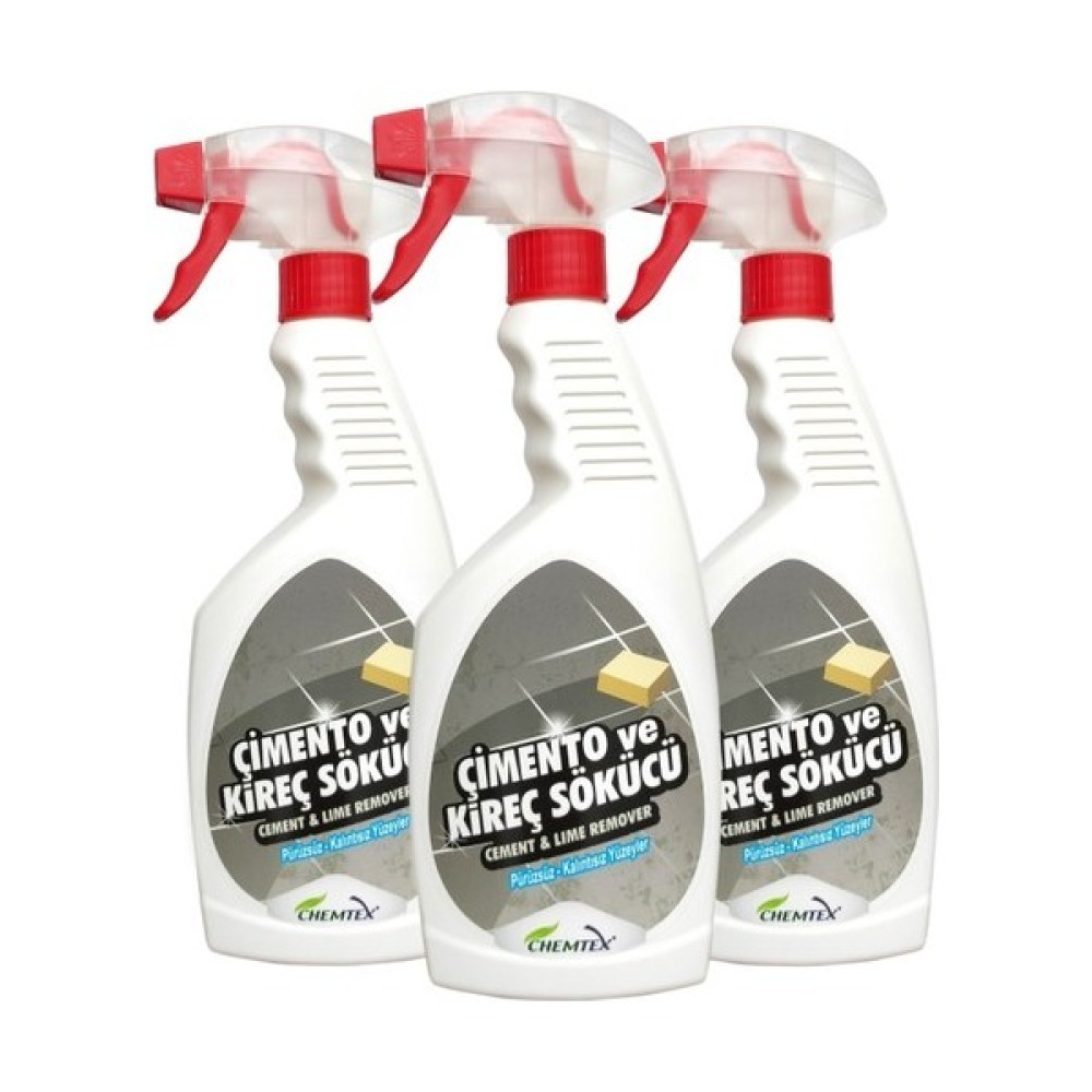 Chemtex Çimento ve Kireç Sökücü 500 ml Üçlü Set - 1,5 lt Temizlik Malzemeleri Fiyatı