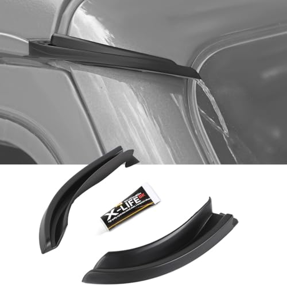 CheroCar Fit for Jeep Wrangler JL Accessories Rain Gutter Extensions, Roof Hardtop Rain Groove Diverter, Rainwater Deflector Compatible with Wrangler JL/Gladiator JT 2018-2025 Exterior Accessories