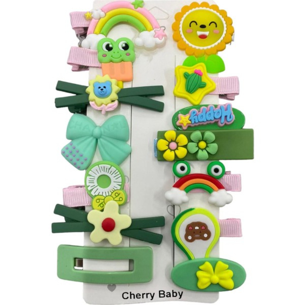 Cherry Baby Çıtçıtlı Klipsli Pens Çocuk ve Bebek Toka Seti Yeşil Toka, Taç & Saç Bandı Fiyatı