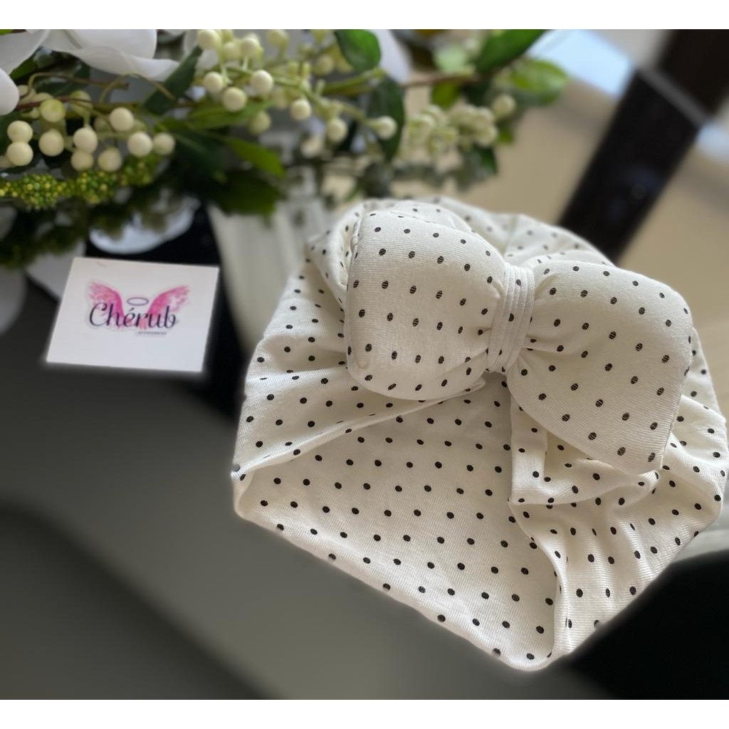 Cherub Accessories Kız Bebek Fiyonklu Bone Ekru Noktalı Diğer Fiyatı
